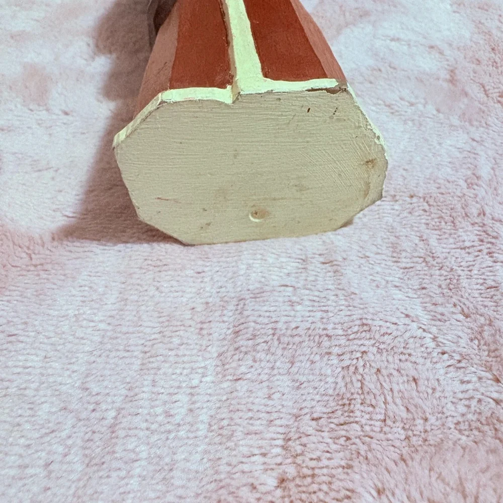 Vintage Christmas Wooden Carved Hand Painted Santa Claus With Christmas‎ Tree